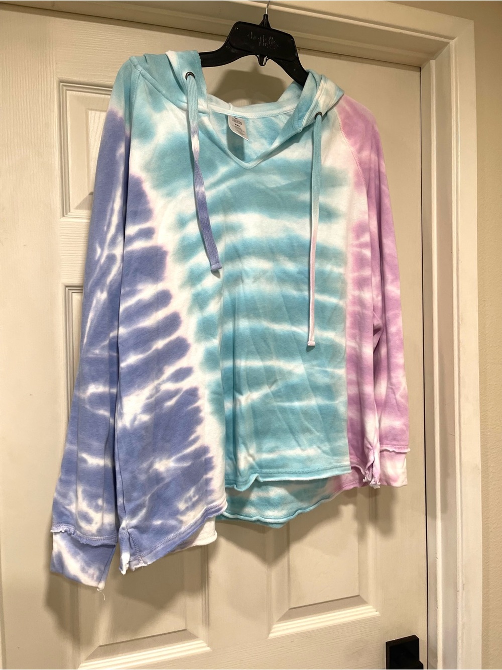 NWOT Tie-Dye Pastel Hooded Sweatshirt - Blue, Purple, Pink